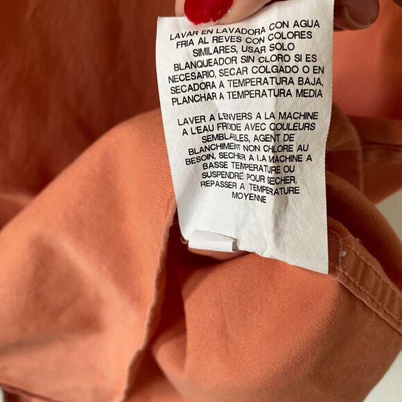 Wrangler Flex For Comfort Button Up Shirt Men's  XL Short Sleeve Orange Pockets - Picture 14 of 14